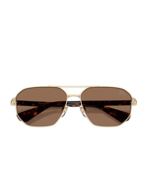 Burberry Brown Geometric-Frame Sunglasses for men