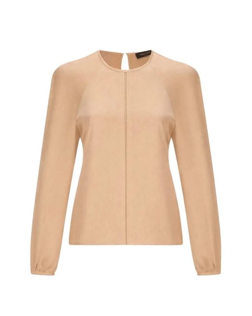Fabiana Filippi Natural Long-Sleeve Top