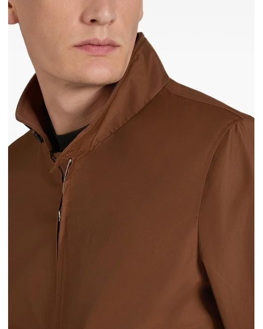 Montedoro Brown Veste À Fermeture Zippée for men
