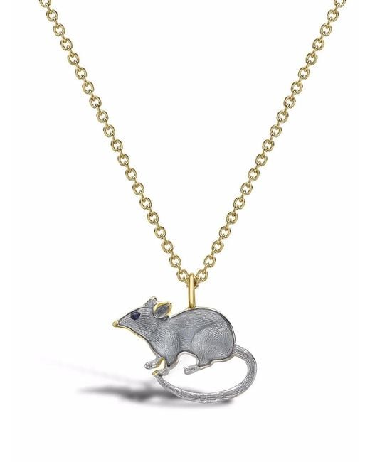 Pragnell White 18Kt Zodiac Rat Pendant Necklace
