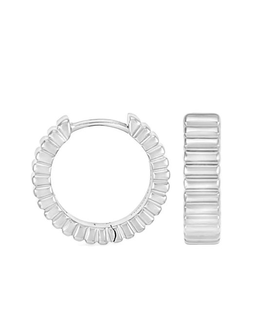Dower & Hall White Medium Humbug Earrings