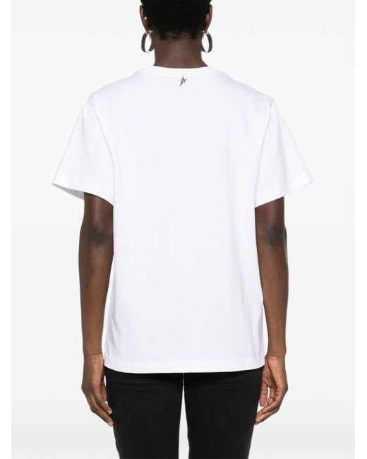 Mugler T-shirt Met Logoprint in het White
