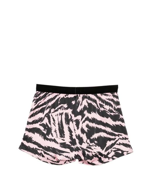 Tom Ford White Tiger-Print Logo-Patch Boxers for men