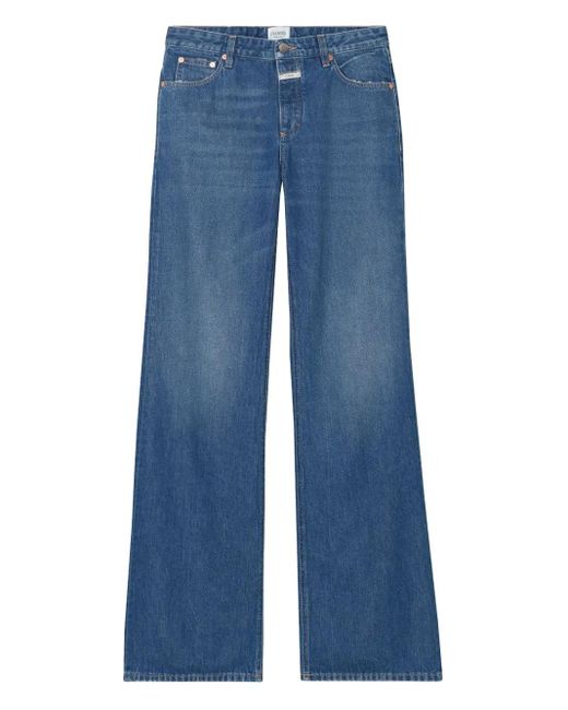 Closed Blue Gillan Button-Fly Wide-Leg Jeans