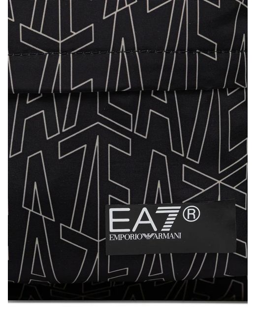 EA7 Black Sac À Dos À Imprimé Graphique