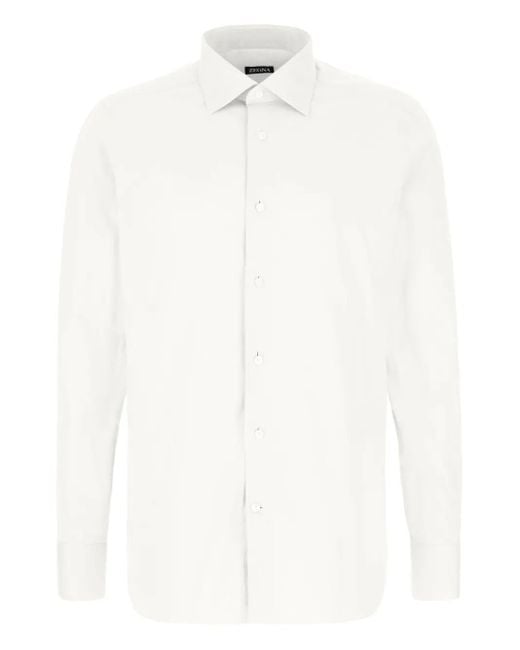 Camicia A Maniche Lunghe di Zegna in White da Uomo