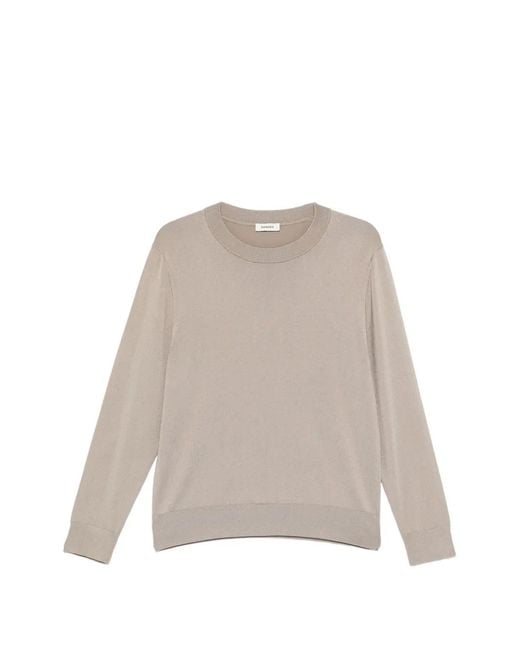 Sandro Natural Crew-Neck Long-Sleeve Sweater for men