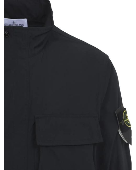 Stone Island Blue 4100034 Micro Twill Field Jacket for men