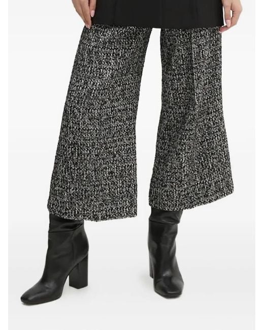Joop! Black Weite Cropped-Hose Aus Tweed