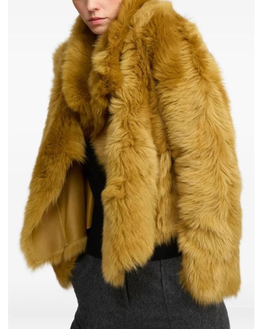 Yves Salomon Yellow Shearling Jacket
