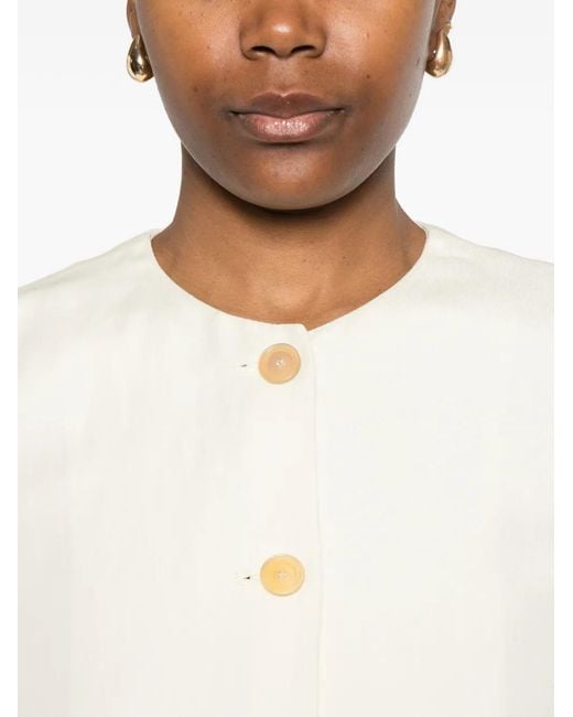Liviana Conti White Buttoned Jacket