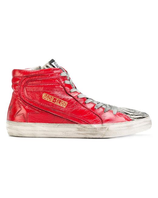 Golden Goose Deluxe Brand Red Slide High-top Sneakers