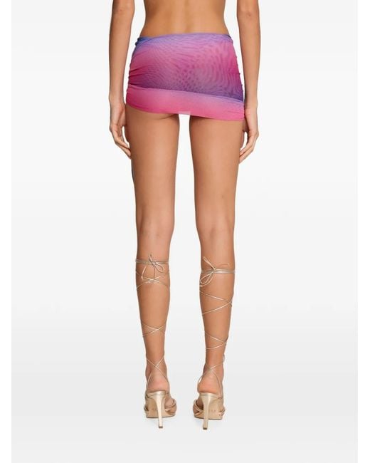 Amir Slama Purple X Tati Barbieri Gradient-Effect Wrap Pareo