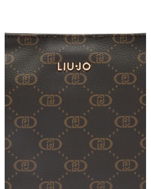 Liu Jo Black Medium Monogram Tassel Shoulder Bag