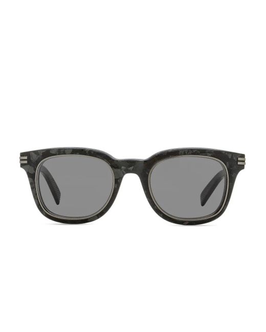 Zegna Gray Rectangular-Frame Sunglasses for men
