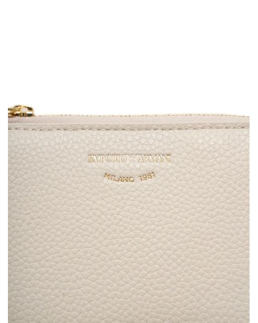 Emporio Armani Natural Zip-Around Leather Wallet