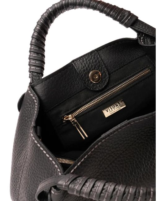 VISONA Black Sac Cabas Mia