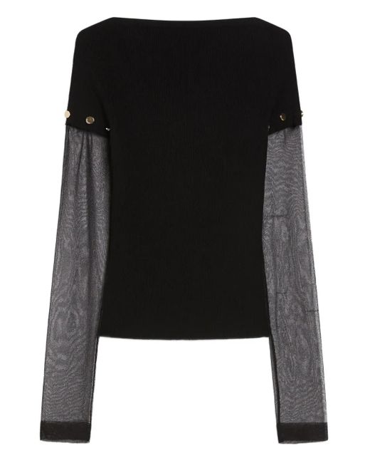 Max Mara Black Ribbed Top