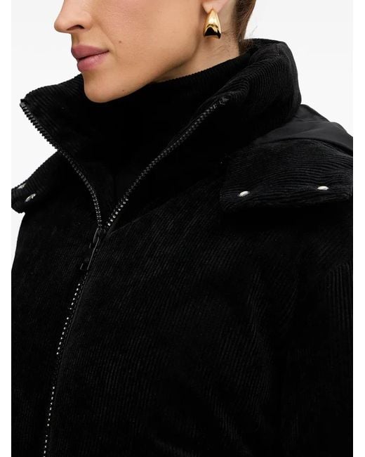 ARMANI EXCHANGE Black Corduroy Hooded Jacket