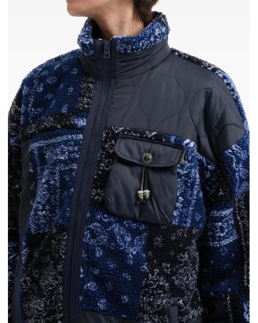 Musium Div. Blue Patchwork Quilted Jacket for men