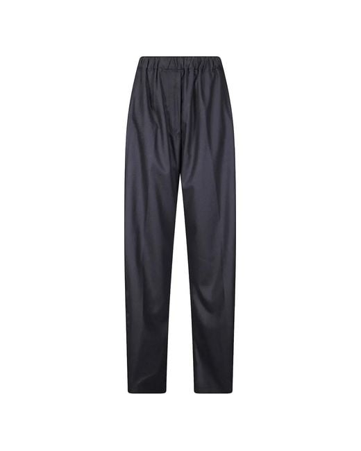 Thelatest Blue Dora Elasticated-Waistband Palazzo Pants