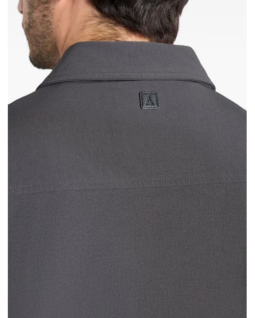 Manière De Voir Gray Milo Magnetic-Pocket Shirt Jacket for men