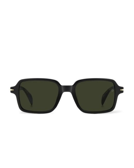 David Beckham Green Square-Frame Sunglasses for men