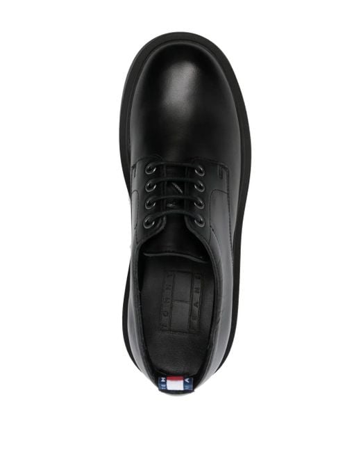 Tommy Hilfiger Black Ava Leather Oxford Shoes