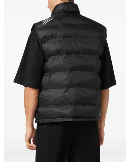 Philipp Plein Black Reversible Padded Gilet for men