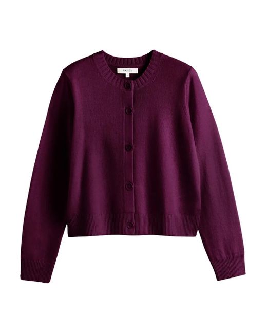 Cardigan Boutonné À Col Rond Chinti & Parker en coloris Purple