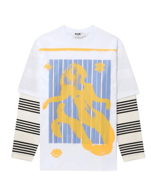 MSGM グラフィック Tシャツ White