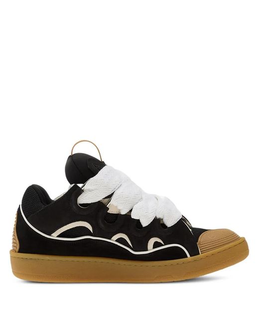 Lanvin Black Curb Lace-Up Sneakers