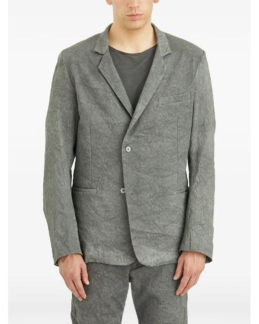 Daub Gray Wrinkled-Effect Blazer for men