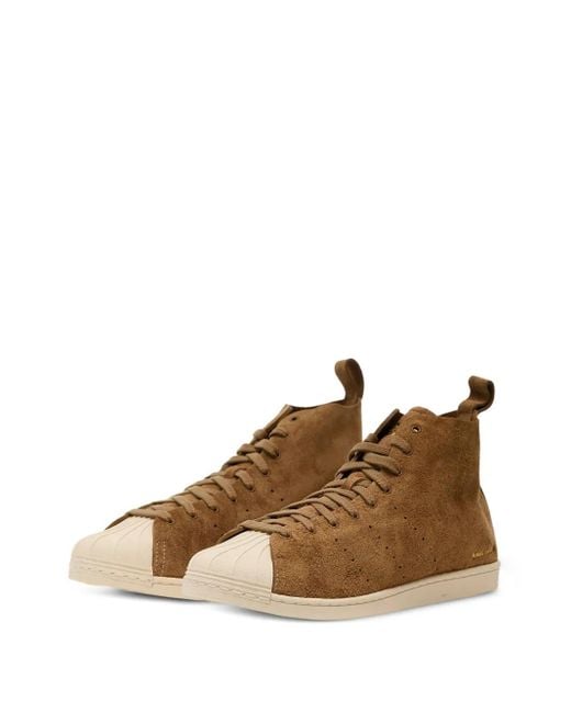 Adidas Brown X Wales Bonner Superstar Suede High-Top Sneakers for men