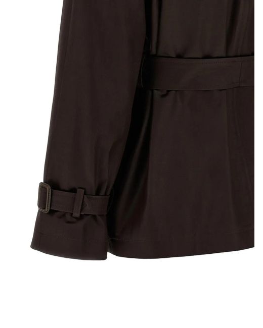 TAGLIATORE ダブルブレスト トレンチコート Tagliatore レディース ブラック Savannah ダブルブレスト トレンチ