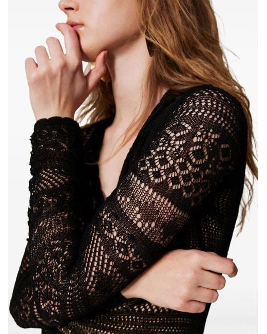 Twinset Black Gestricktes Kleid