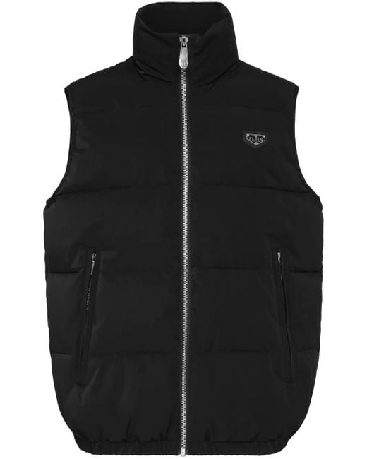 Philipp Plein Black Down Gilet for men