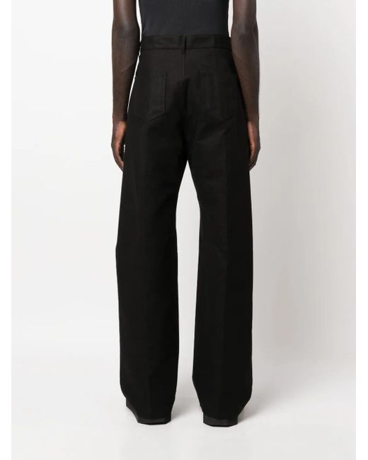 Rick Owens Black High-Waist Flared Trousers for men