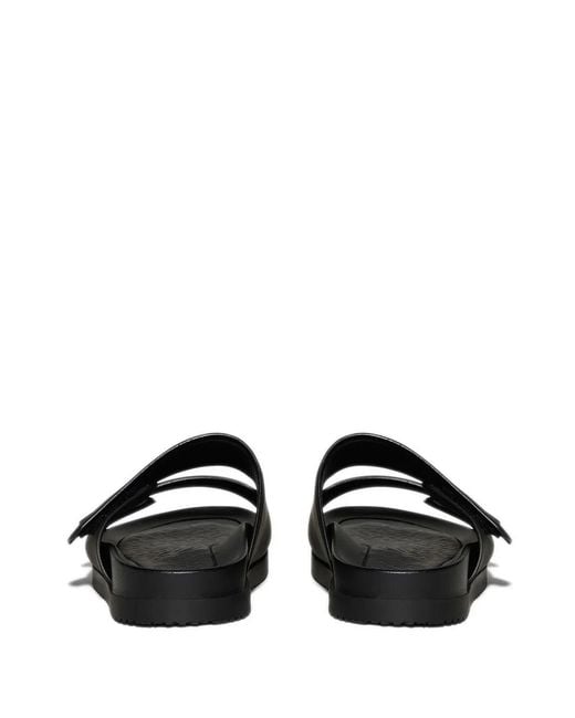 DSquared² Black Touch-Strap Calf-Leather Sandals for men