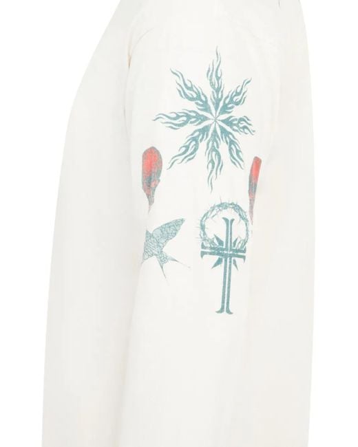 SAINT Mxxxxxx White Long-Sleeve Sweatshirt for men