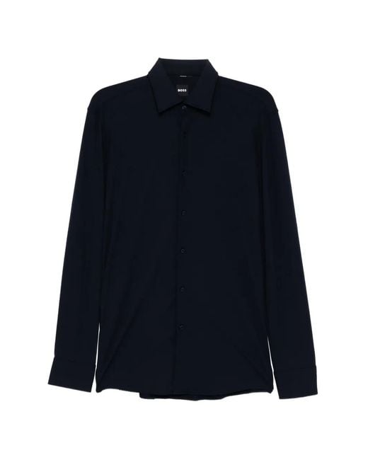 Boss Blue Long-Sleeve Shirt for men