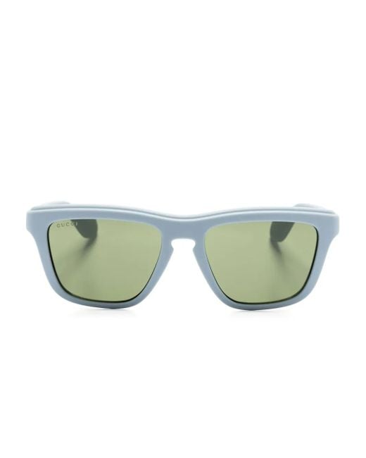 Gucci Green Square-Frame Sunglasses