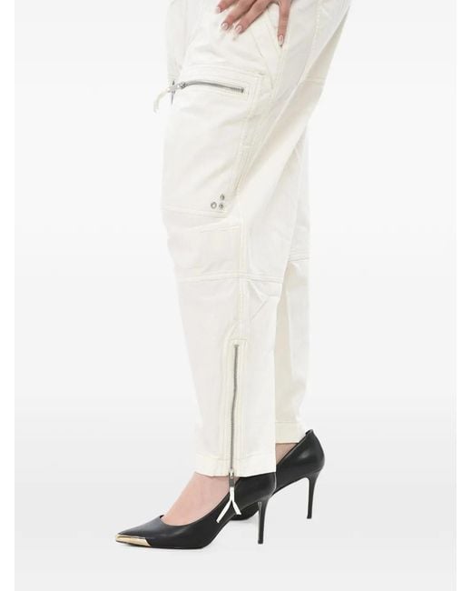 Isabel Marant Natural Kelvin Multi-Pocket Trousers