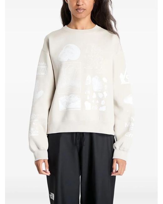 Nike White Acg Graphic-Print Crew-Neck Sweatshirt
