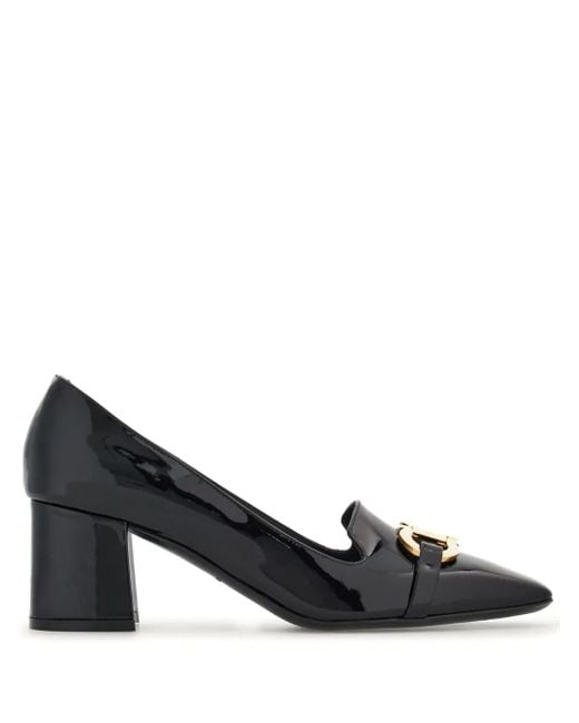 Ferragamo Black Patent Lambskin Pumps