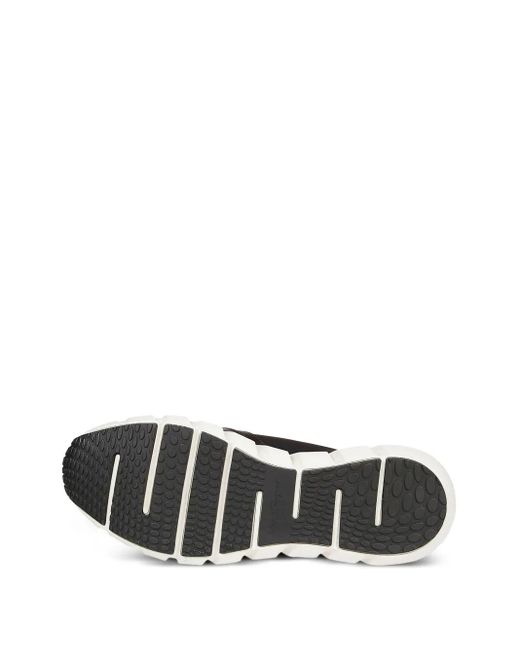 Ferragamo Black Slip-On Leather Sneakers for men