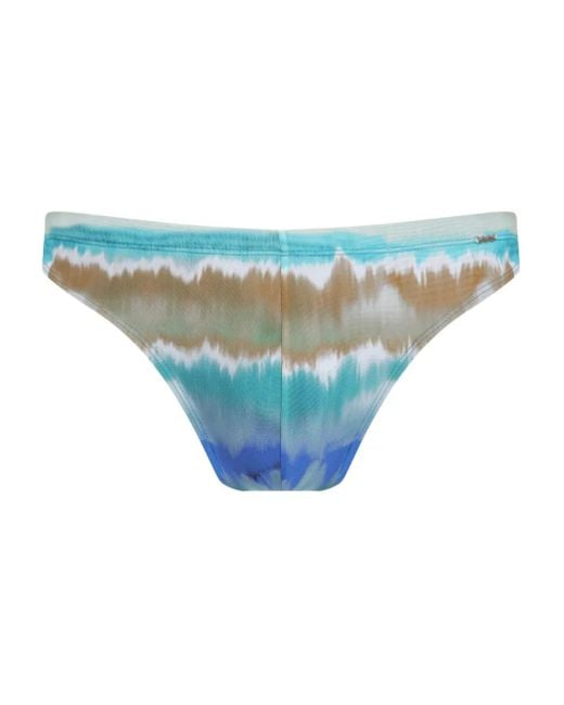 Amir Slama Blue Tie-Dye Swim Trunks for men
