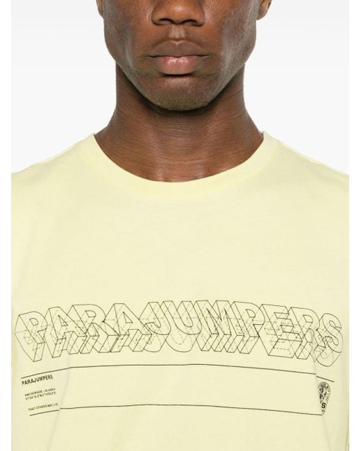Camiseta con logo Parajumpers de hombre de color Yellow