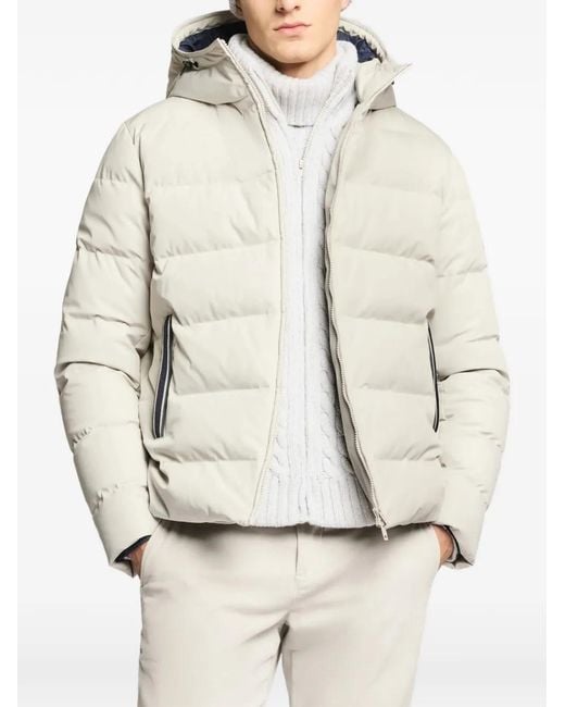 Fay Natural Hooded Zip-Up Jacket for men