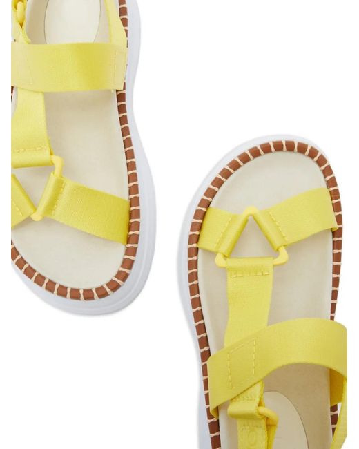 Odissi Yellow Kim Open-Toe Straps Sandals